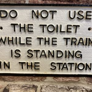 Cast Iron Sign Railway Toilet Retro Sign