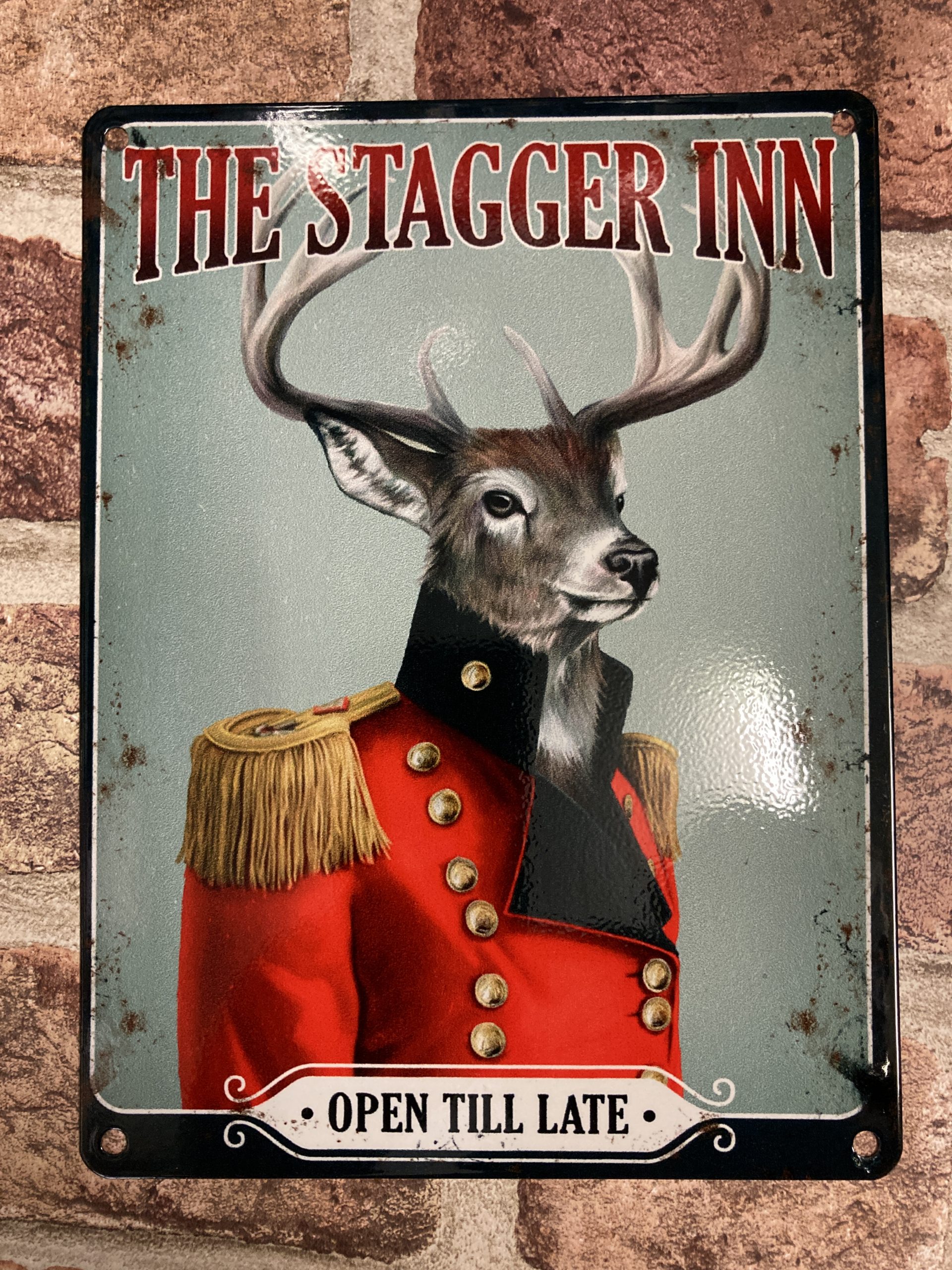 Metal Sign, The Stagger Inn , Small
