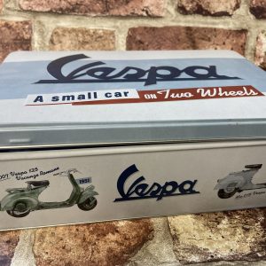 Storage Tin Box Large Flat, Vespa Chart