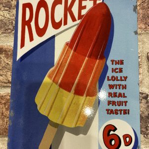 Metal Sign, Rocket Lolly , Small