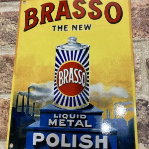 Metal Sign, Brasso Metal Polish Advert , Small