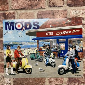 Metal Sign, Mods At Coffee Bar, Large