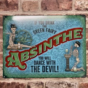 Metal Sign, Absinthe the Green Fairy, Large