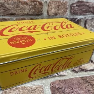 Storage Tin Box Large Flat, Coca Cola Retro Vintage Design