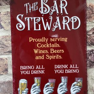 Metal Sign, The Bar Steward (med)