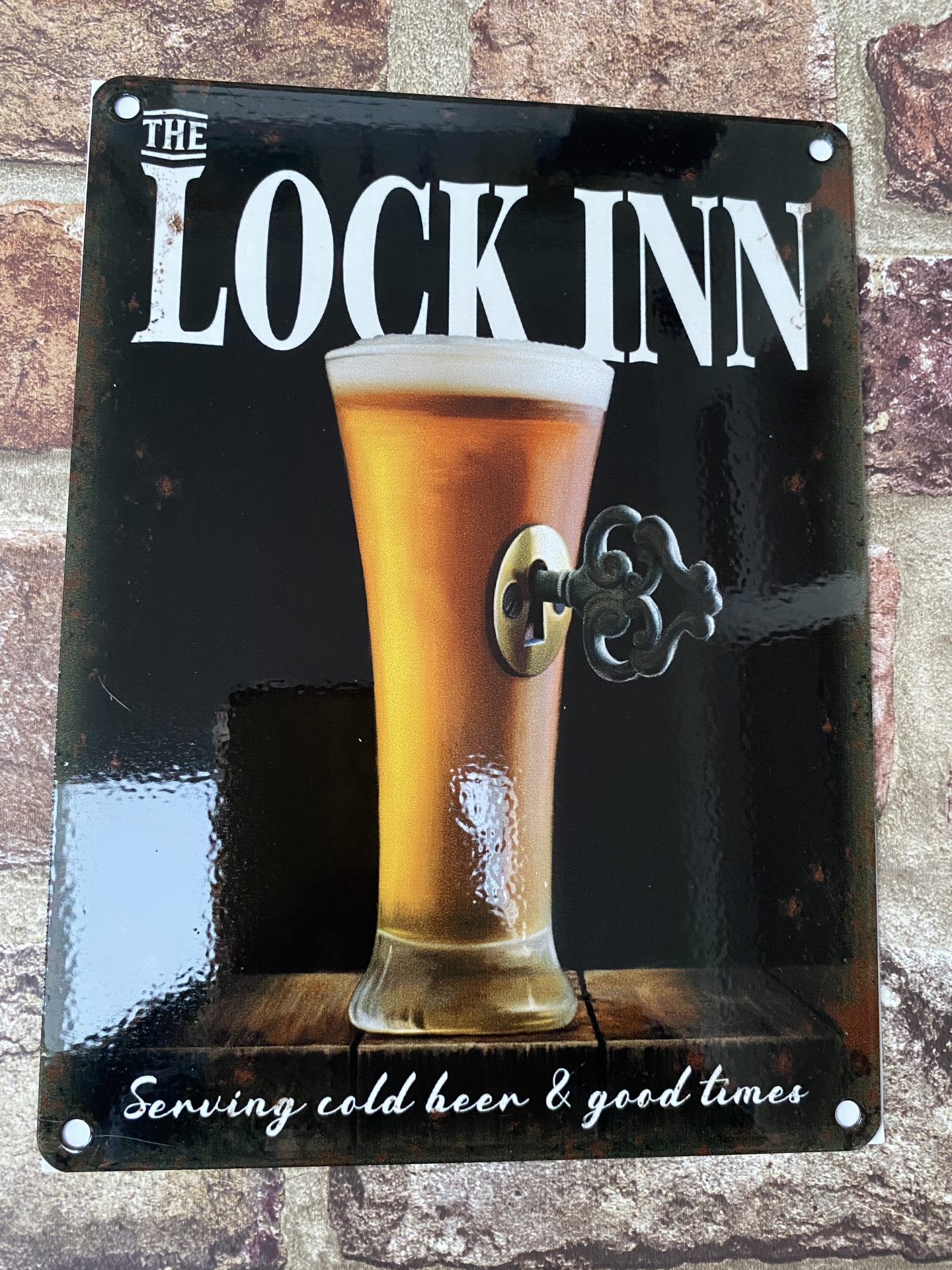 Metal Sign, The Lock Inn , Small