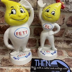 Cast Iron Pair Oil Drip Money Boxes German Version