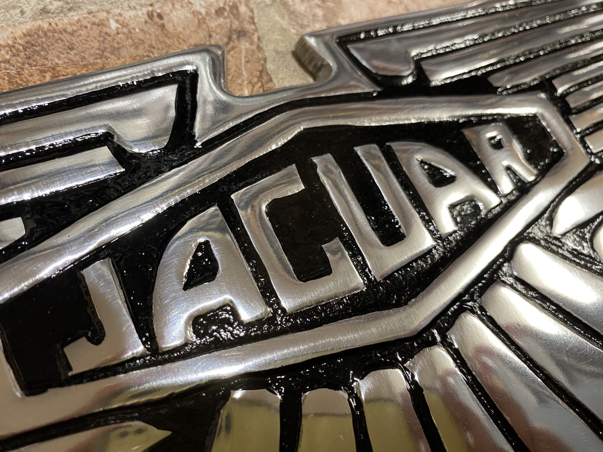 Jaguar Winged Aluminium Wall Sign - Image 3