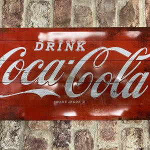 Metal Sign Embossed Long, Coca Cola Classic Logo