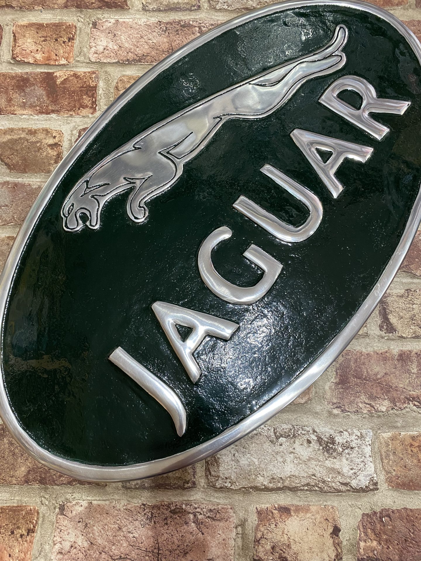 Jaguar Polished Aluminium Wall Plaque Ex. Large - Image 2