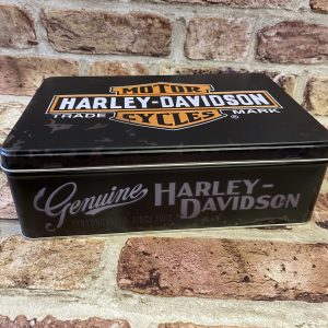 Storage Tin Box Large Flat, Harley Davidson Genuine
