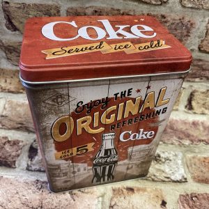 Storage Tin Box Large, Retro Design Coca Cola