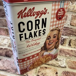 Storage Tin Box EX. Large, Retro Style Kellog's Corn Flakes Design