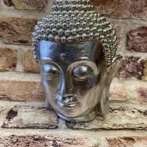 Buddha Head Vintage Silver Medium 16cm