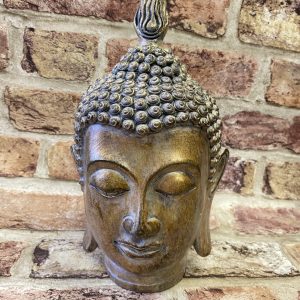 Buddha Head Vintage Brown Large 23cm