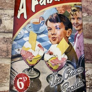 Metal Sign, A Fabulous Ice Cream Sundae Medium