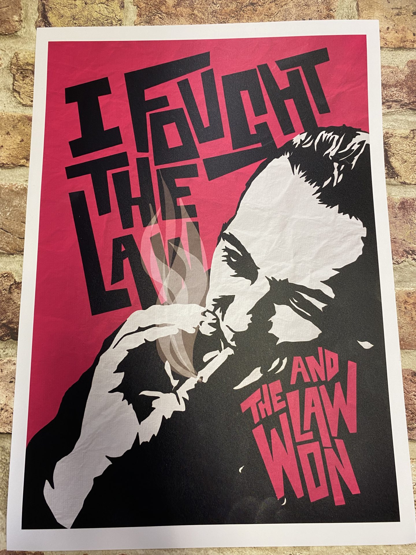 Wall Art Print "I Fought The Law" A3 by ArtyBurgers