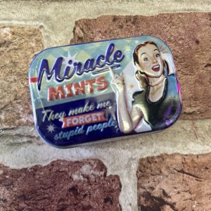 Small Tin Of Mini Mints, Humorous design, Miracle Mints