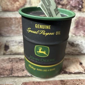 Money Box Tin Oil Barrel, John Deere Special Purpose Oil