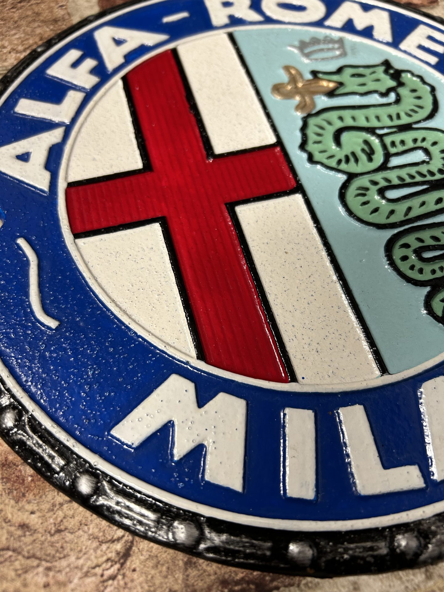 Alfa Romeo Cast Iron Wall Plaque / Sign - Image 3