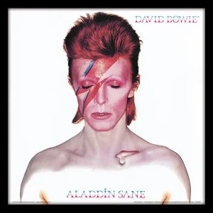 Wall Art Print Framed David Bowie Aladdin Sane 31.5x31.5cm