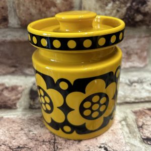 Magpie X Hornsea Mini Jar Yellow Geo Flower
