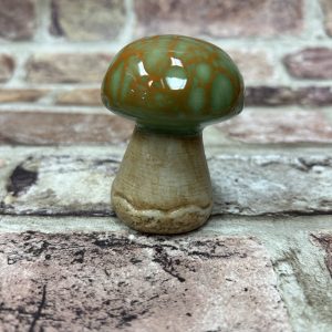 Toadstool Orange & Green Ceramic Small