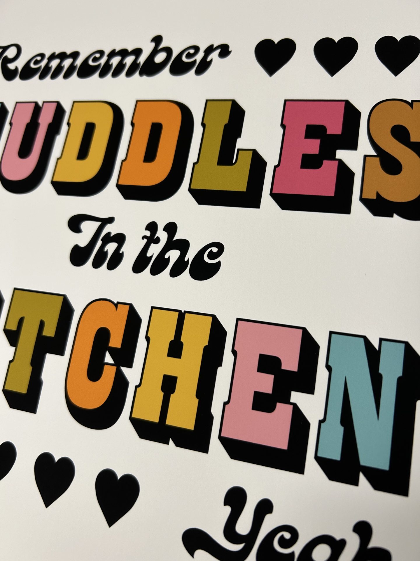 Wall Art Print "Cuddles In The Kitchen" A4 - Image 2