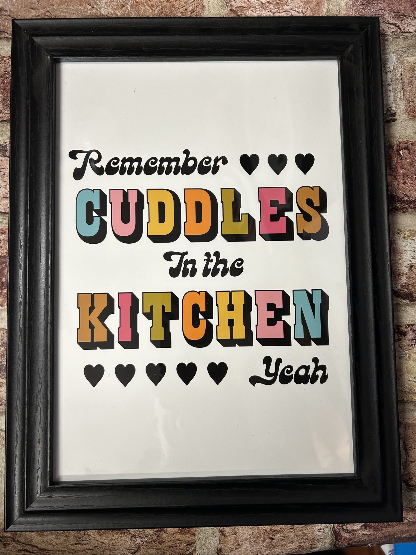 Wall Art Print "Cuddles In The Kitchen" A4 - Image 3