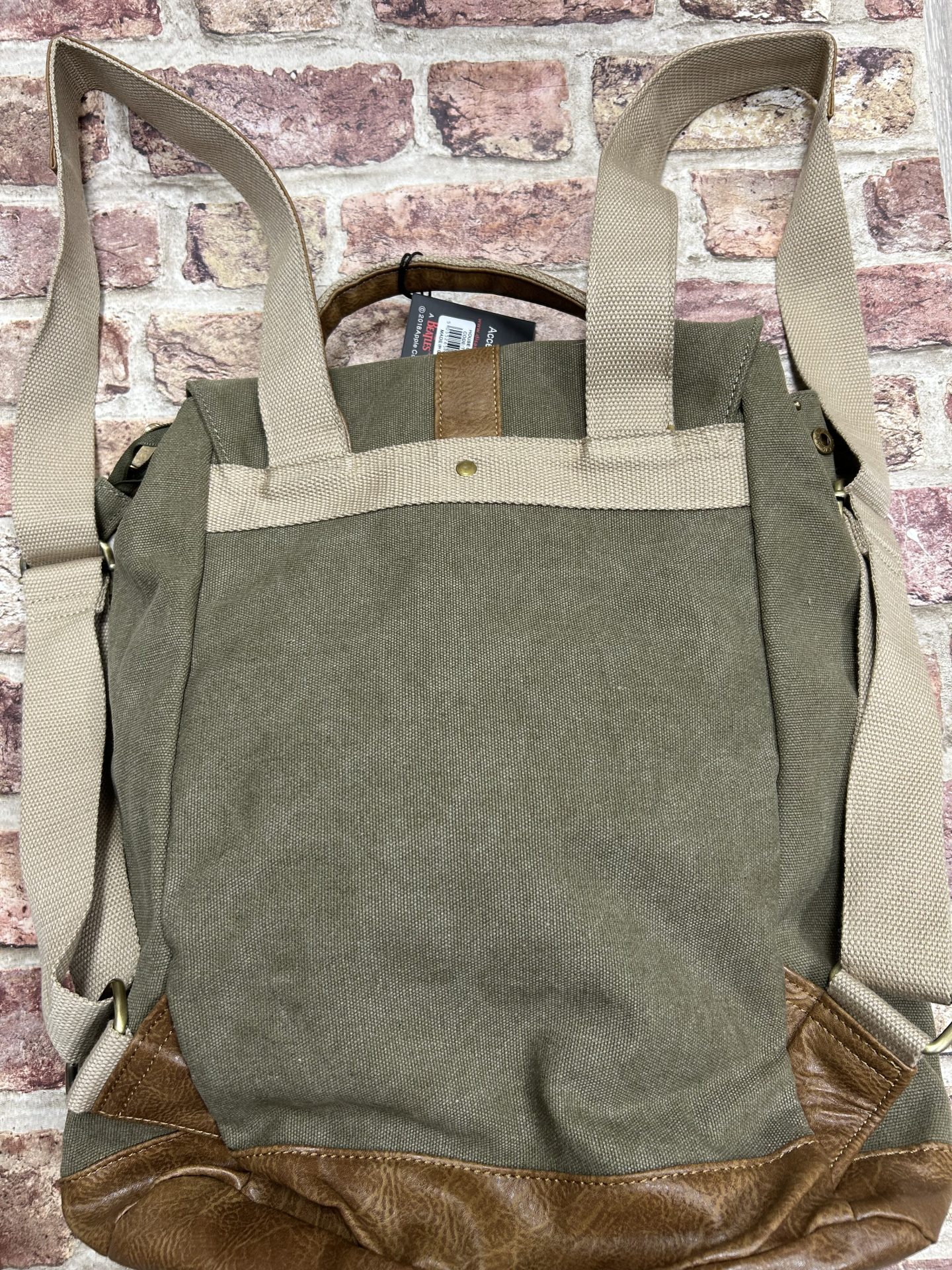 The Beatles Abbey Road Green Canvas Back Pack - Image 2