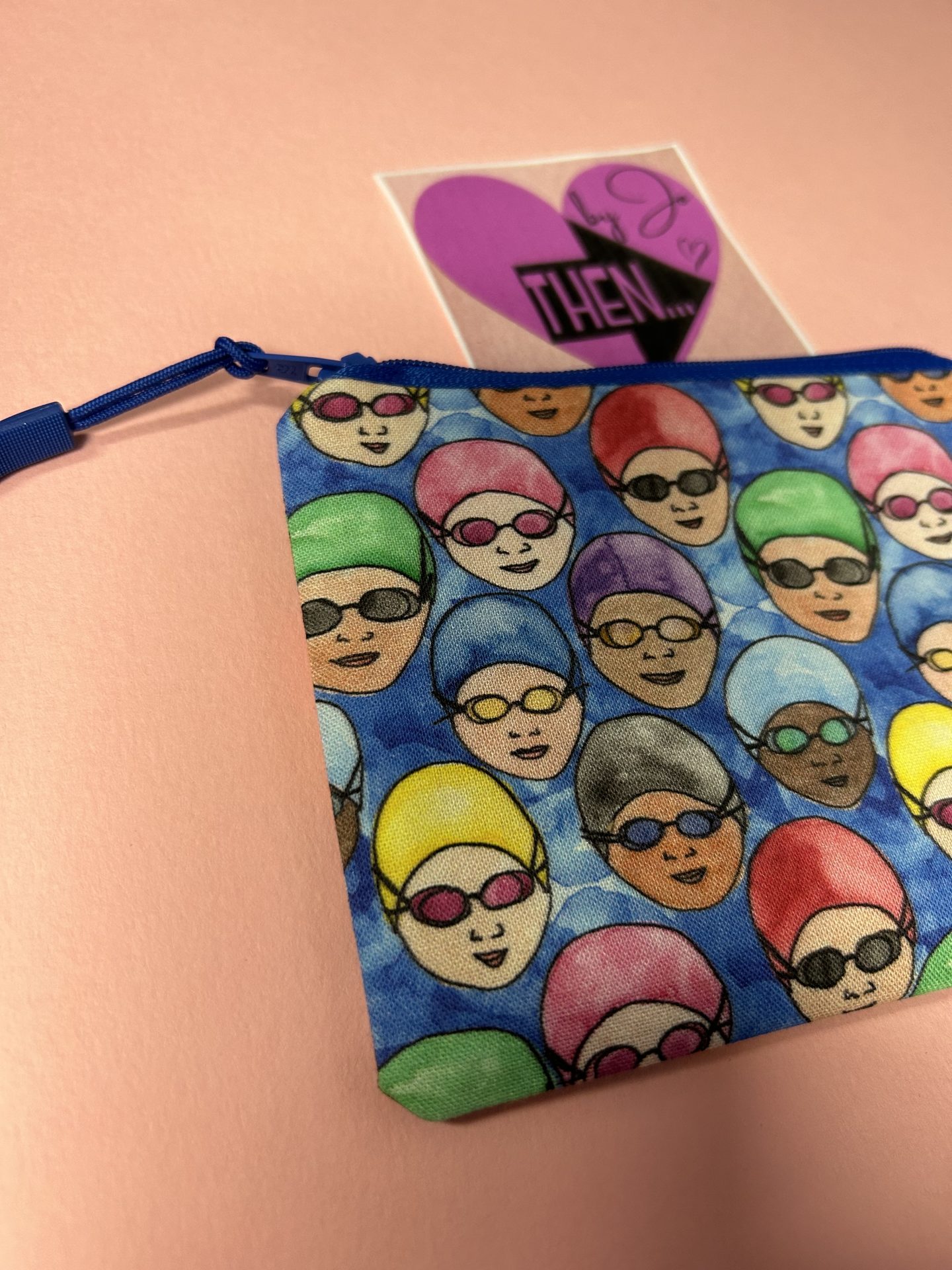 Swimming Hat & Goggles Large Fabric Coin Purse / Pouch by Jewells - Image 3