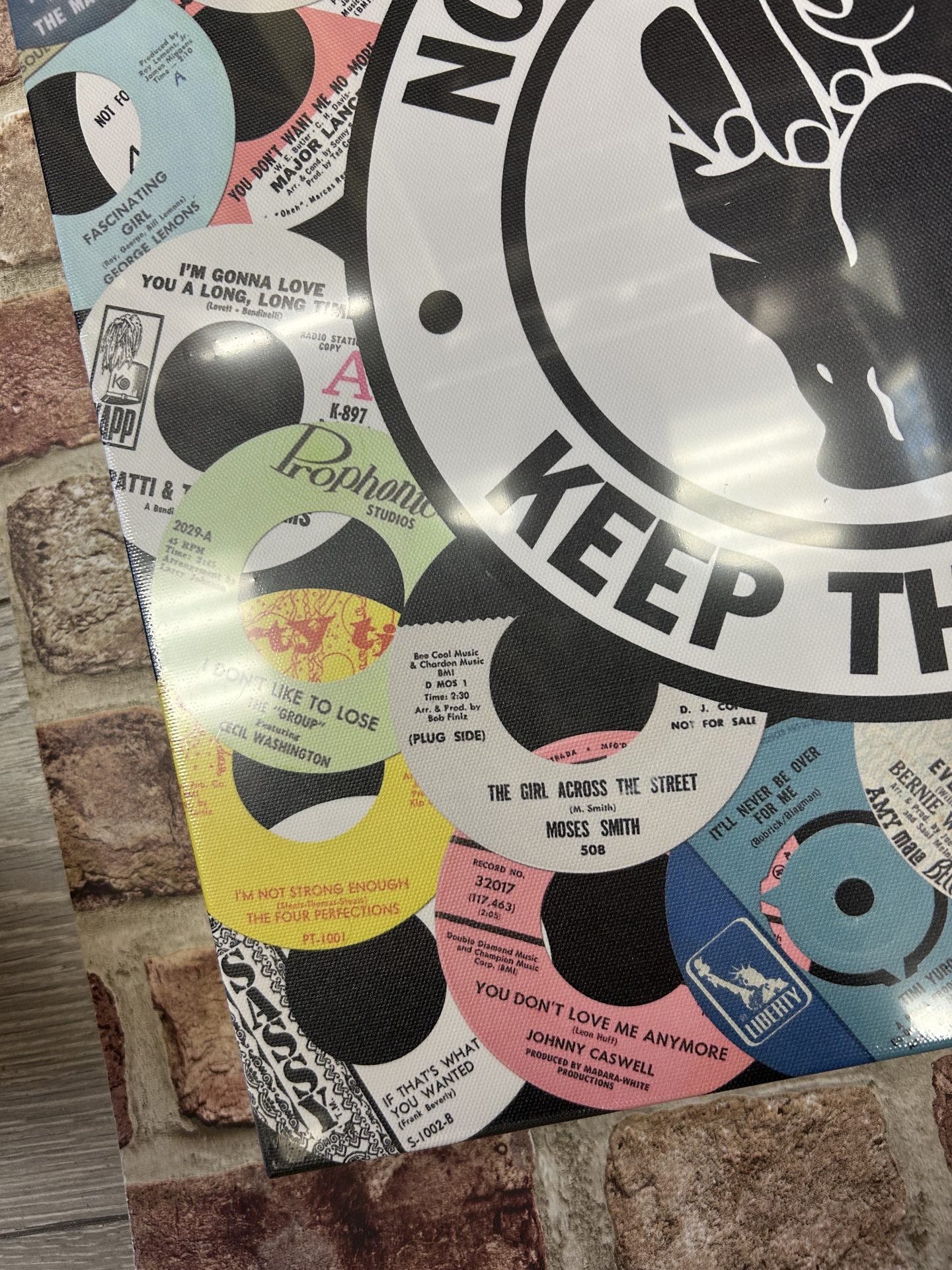 Canvas Wall Art Northern Soul Labels 40x40cm - Image 3