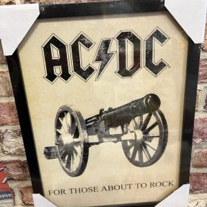 Wall Art Print Framed AC/DC For Those About To Rock 30x40cm