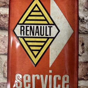 Metal Sign Embossed, Renault Service