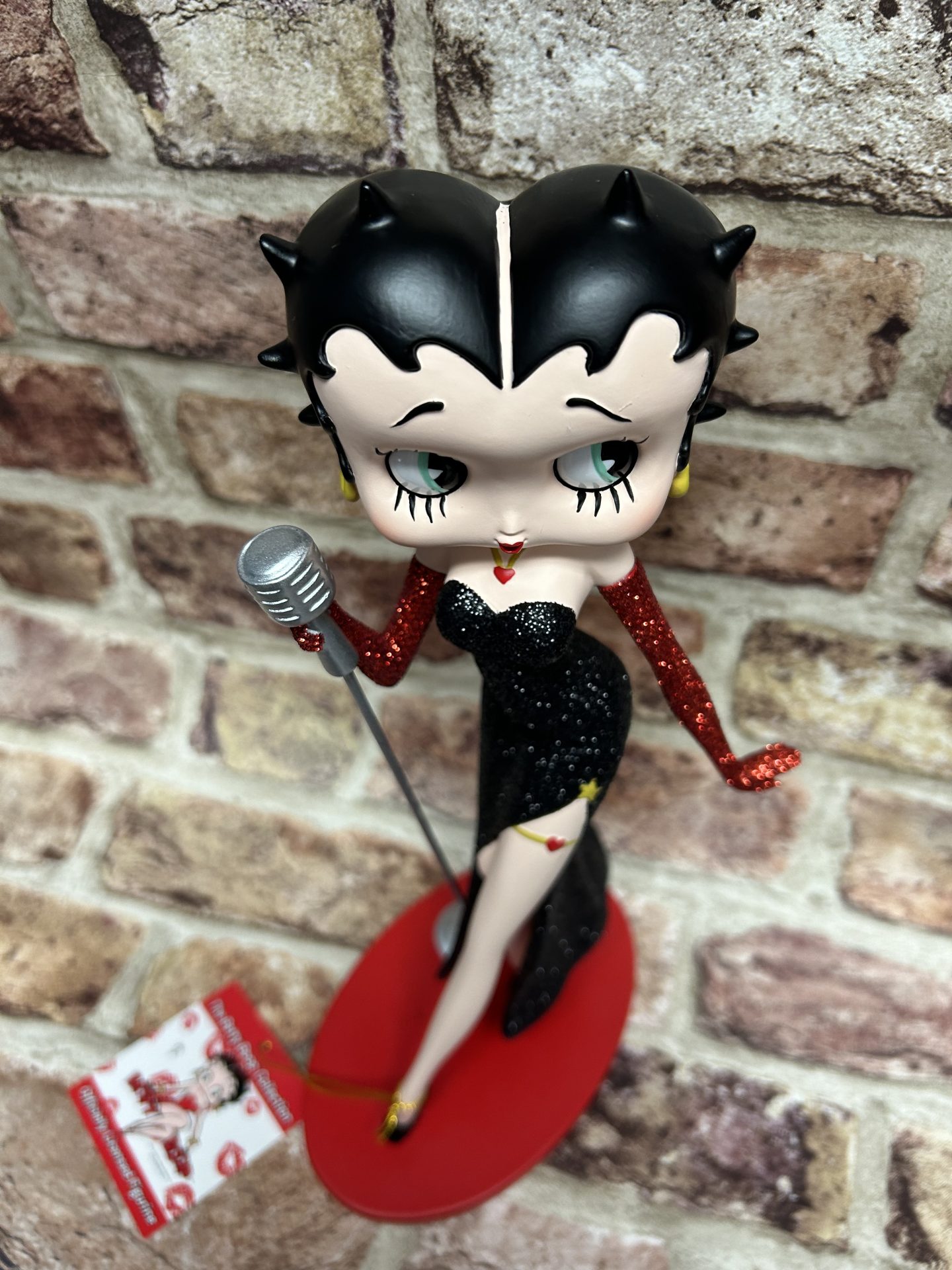 Betty Boop Classic Singer Black Glitter Dress 30.5cm - Image 3