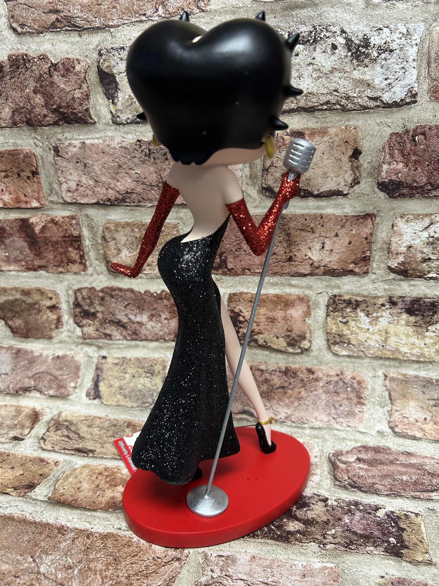 Betty Boop Classic Singer Black Glitter Dress 30.5cm - Image 5
