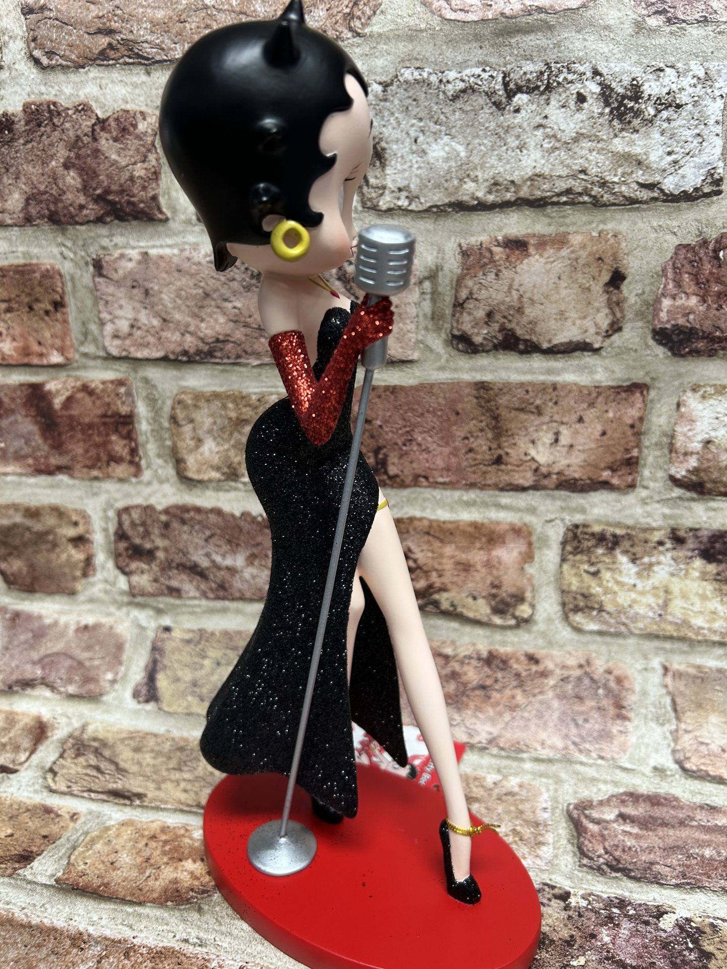 Betty Boop Classic Singer Black Glitter Dress 30.5cm - Image 6