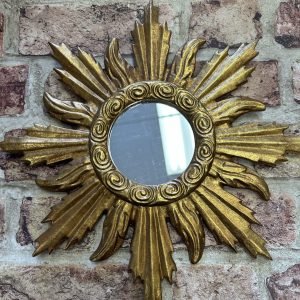 Antiqued Gold Effect Ornate Framed Mirror Small