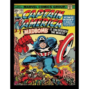 Wall Art Print Framed Captain America Madbomb