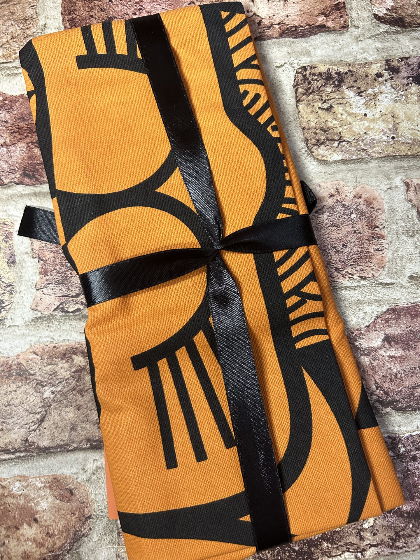 Magpie X Hornsea Cat Tea Towel Orange - Image 3