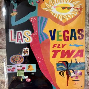 Metal Sign Aluminium, Las Vegas Fly TWA 8" x 10"