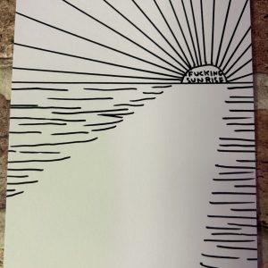 David Shrigley Postcard F*cking Sunrise