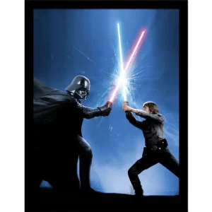 Wall Art Print Framed Star Wars Vader V Luke