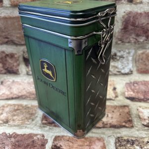 Storage Tin Box Medium, Clip Top Lid, John Deere