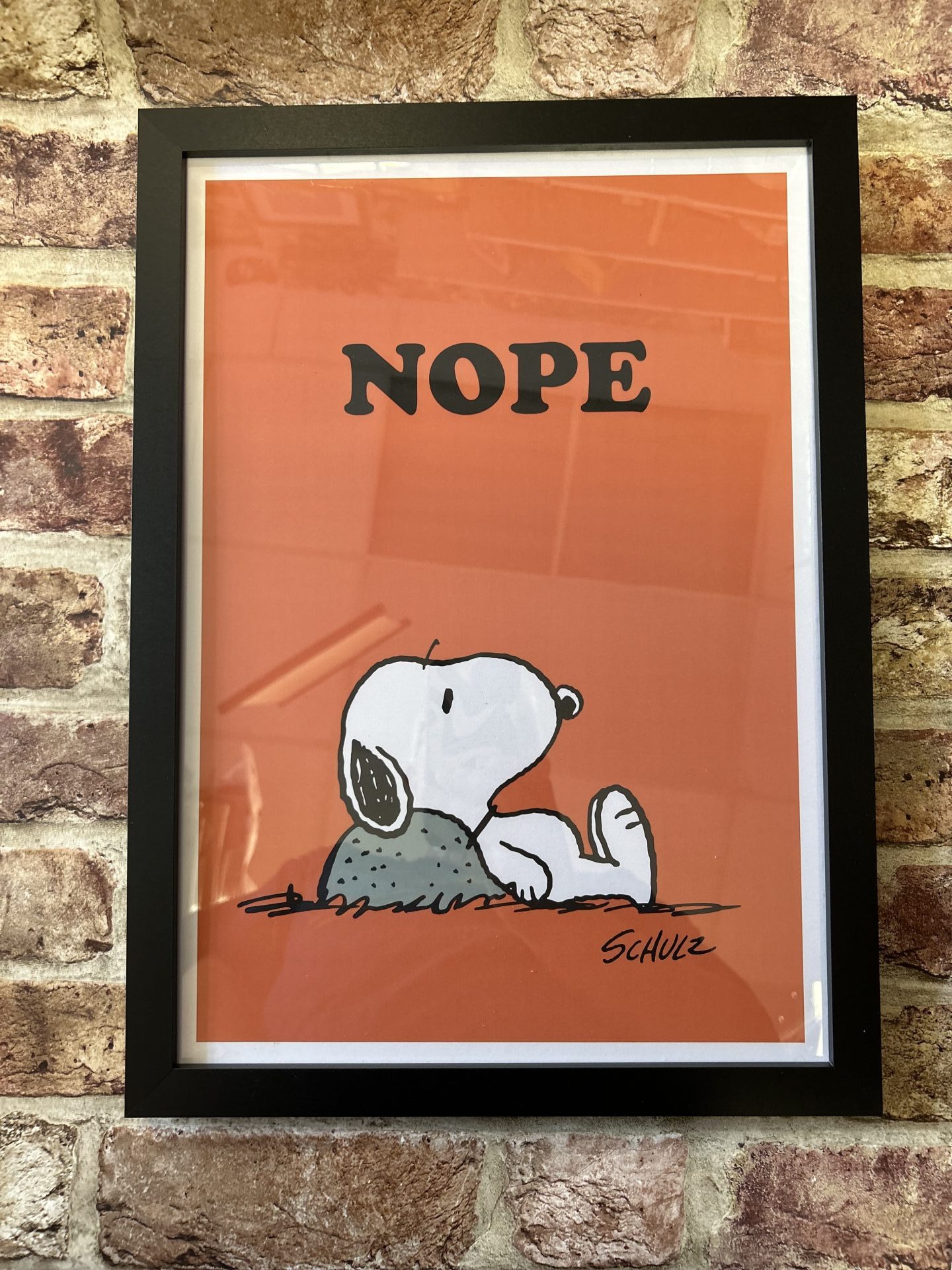 Wall Art Print Framed Peanuts Nope - Image 2