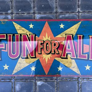 Metal Sign Aluminium, Fun For All, Fairground Style XL