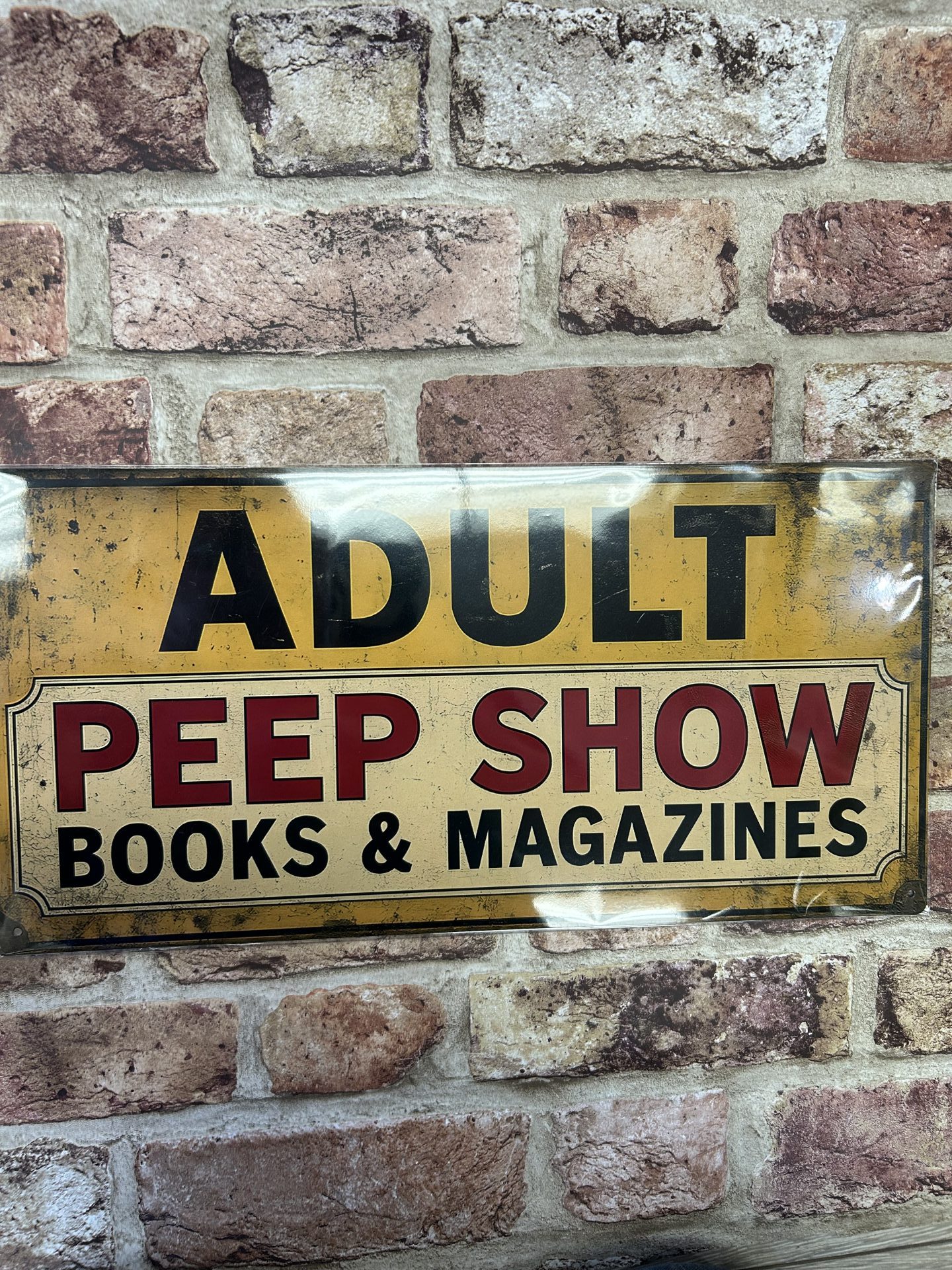 Metal Sign Aluminium, Adult Show