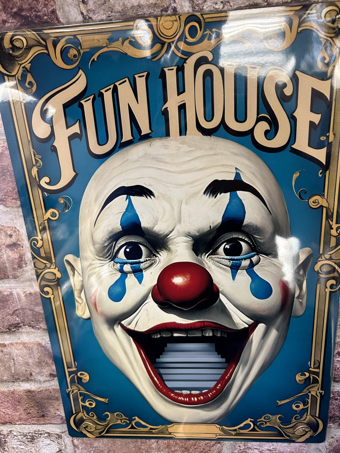 Metal Sign Aluminium, Fun House Clown Large - Image 4