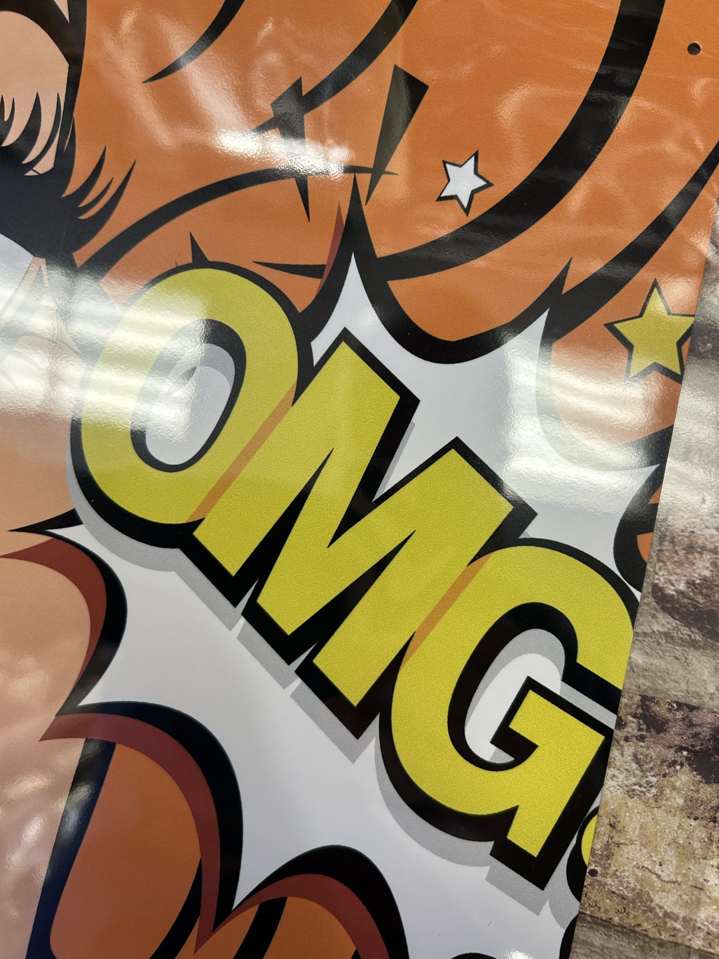 Metal Sign Aluminium, Pop Art OMG Girl Large - Image 3