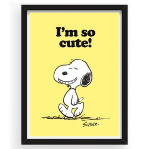 Wall Art Print Framed Peanuts I'm So Cute